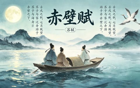 苏轼《赤壁赋》精读：逐句翻译 重难点词语 常考实词虚词 古今异义词 词类活用 句子赏析 理解性默 一词多义 文章主旨 句式分析全解析